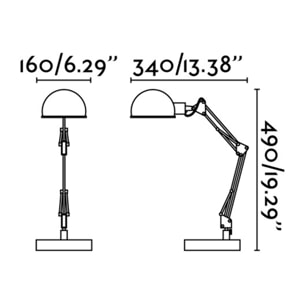 BAOBAB Lampe de bureau gris