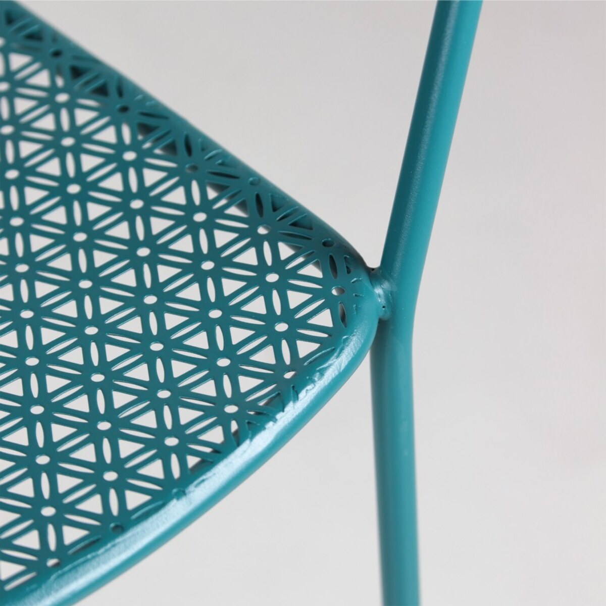 Sedie da giardino motivo floreale turchese 4pz - Aura