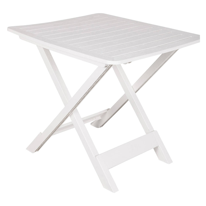 Tavolo pieghevole in polipropilene, 72 x 80 x 70, Bianco