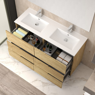 Ensemble de salle de bain MEMPHIS 6C Alday, 120cm Bois Naturel
