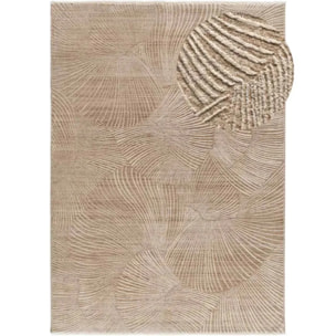 ONA Alfombra geométrica con flecos beige, varias medidas disponibles.