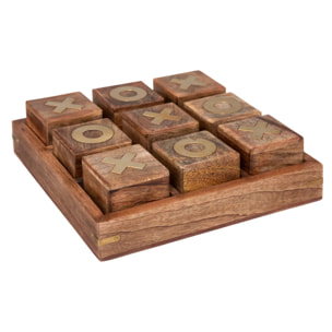 Jeu de morpion Oscar 23x23cm manguier