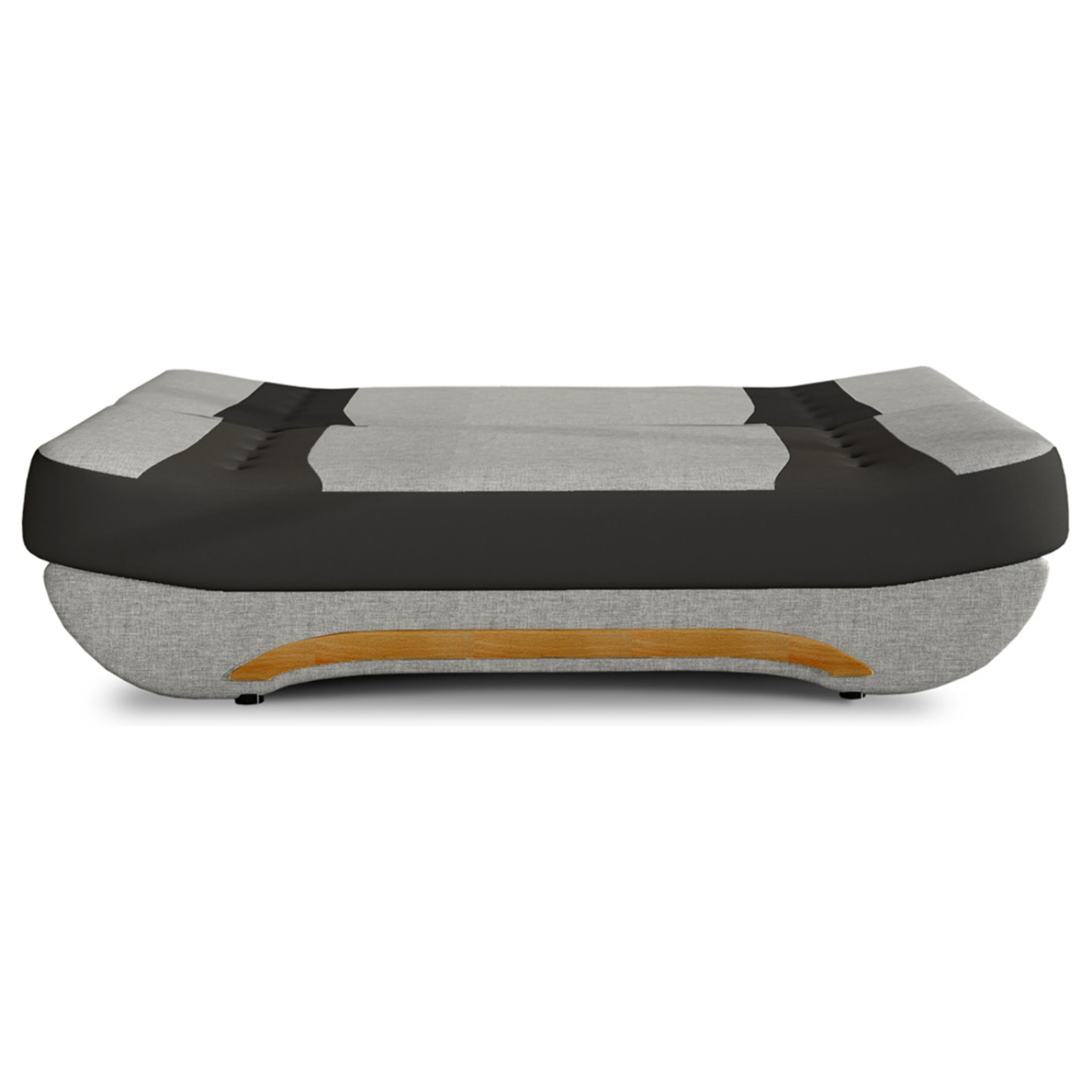 Nelson - canapé convertible clic-clac 3 places en tissu - Gris / Noir