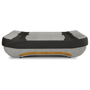 Nelson - canapé convertible clic-clac 3 places en tissu - Gris / Noir