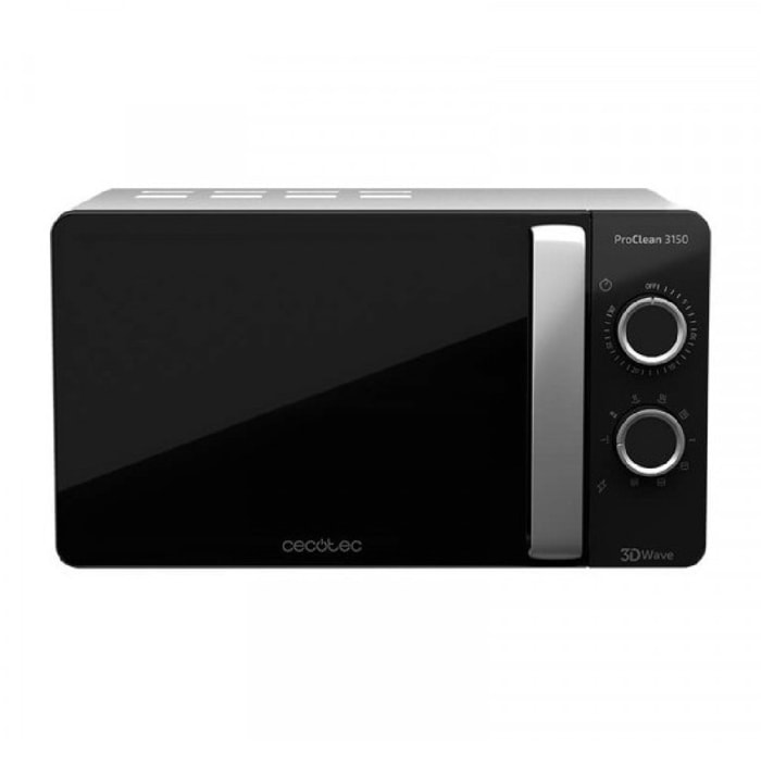 Cecotec Micro-ondes noir et argent ProClean 3150. Avec Gril et revêtement Ready2