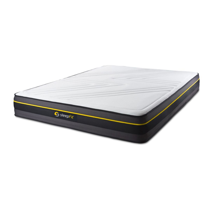 Matelas Mémoire de forme - Confort ferme et accueil enveloppant - 24 d'épaisseur, 5 zones de confort - Bien-être nuit après nuit - 2 places
