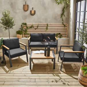 Salon de jardin aluminium et polywood 4 places CASORIA