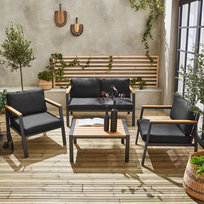 Salon de jardin aluminium et polywood 4 places CASORIA