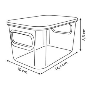 Boîte de rangement avec couvercle Lycia 0,8L acajou