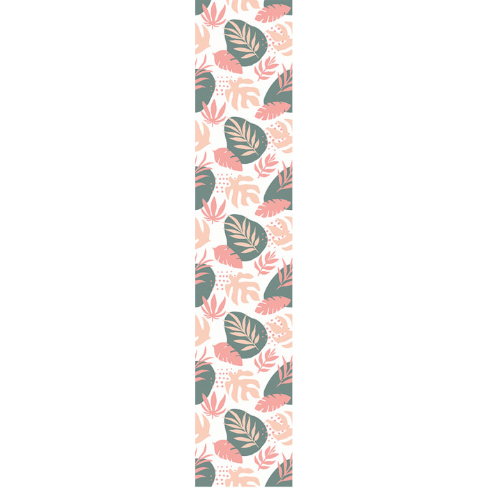 Papier peint intissé pré-encollé - TROPICAL FEUILLES DE PALMIER ROSES - 1 rouleau