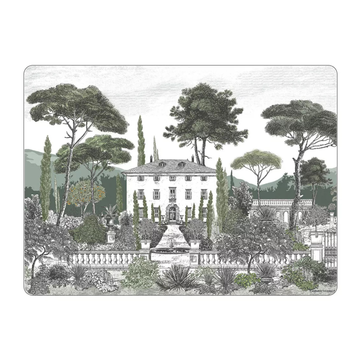 Set vinyle 860 g/m² imprimé gris vert Palazzina verde