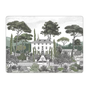 Set vinyle 860 g/m² imprimé gris vert Palazzina verde