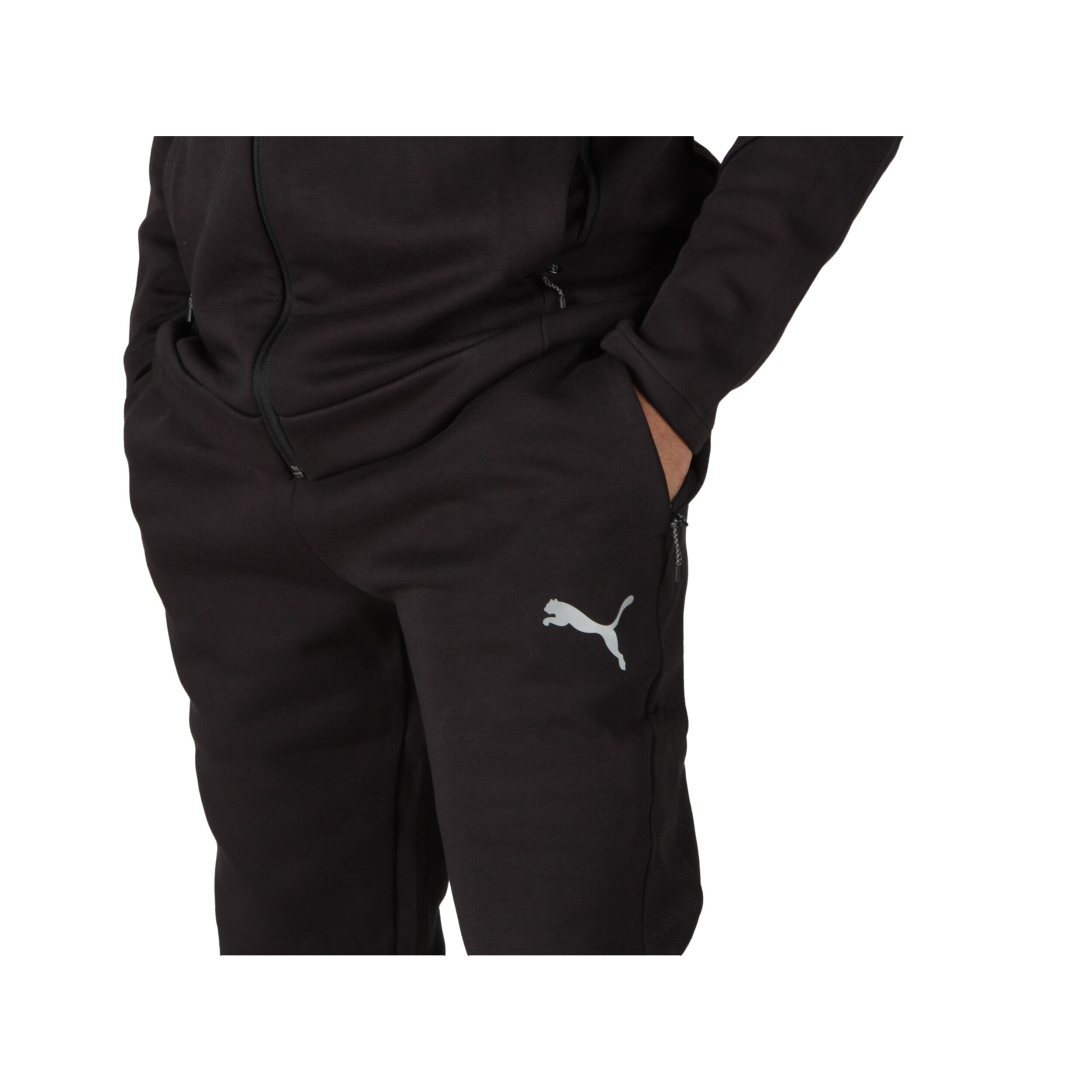 Pantaloni Puma EVOSTRIPE full-zip pants Nero