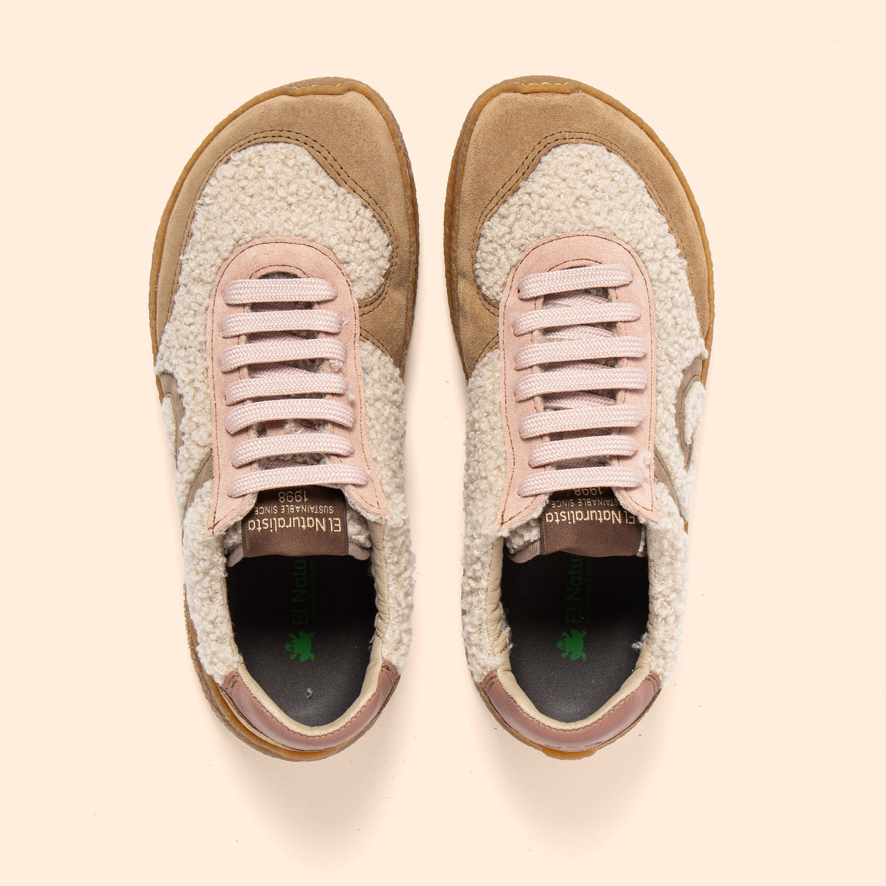 Zapatos N5435B MULTI MATERIAL CREAM/ OROEL color Cream