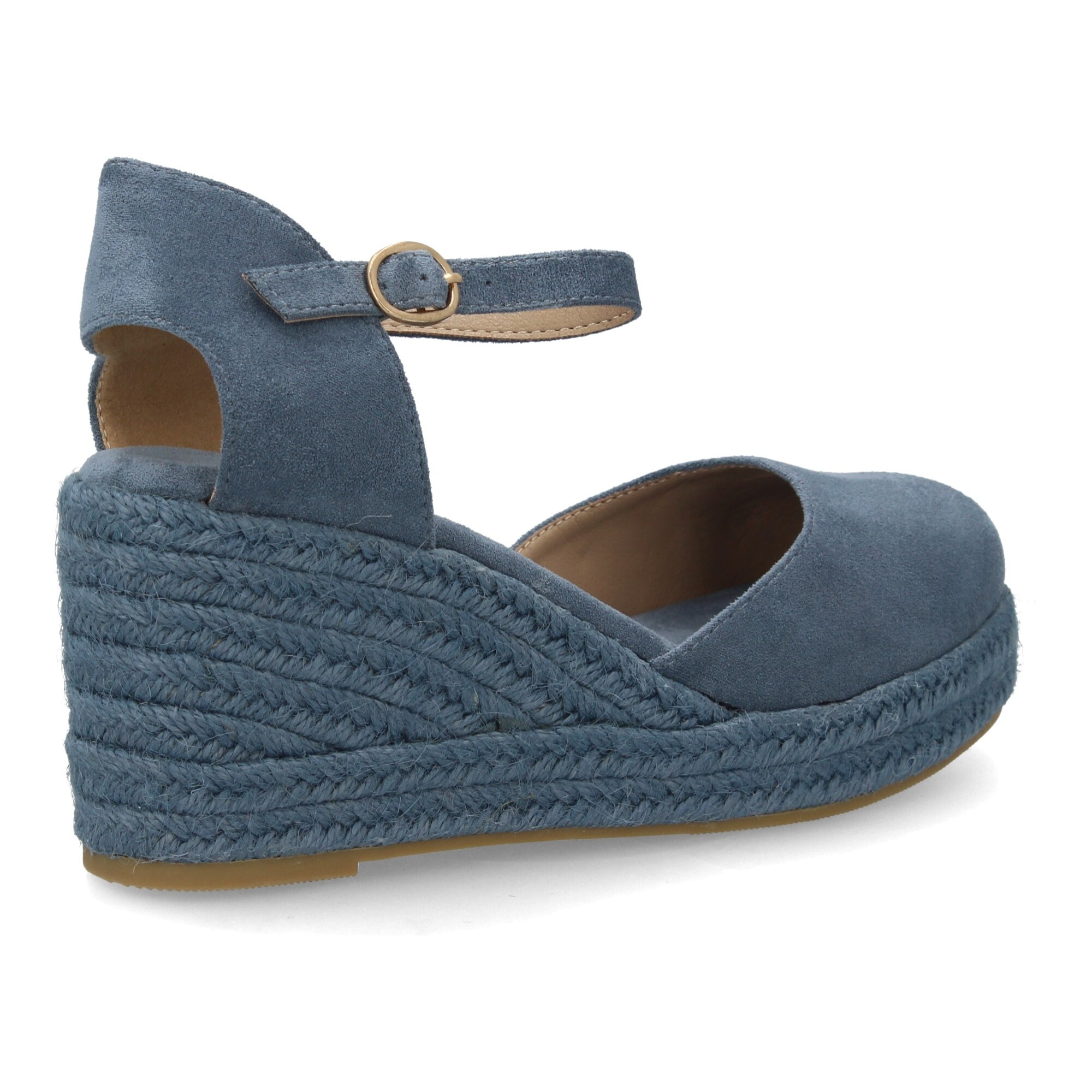 Sandalia de cuña de yute para mujer, comodas y elegantes diseño moderno con el yute en el mismo tono