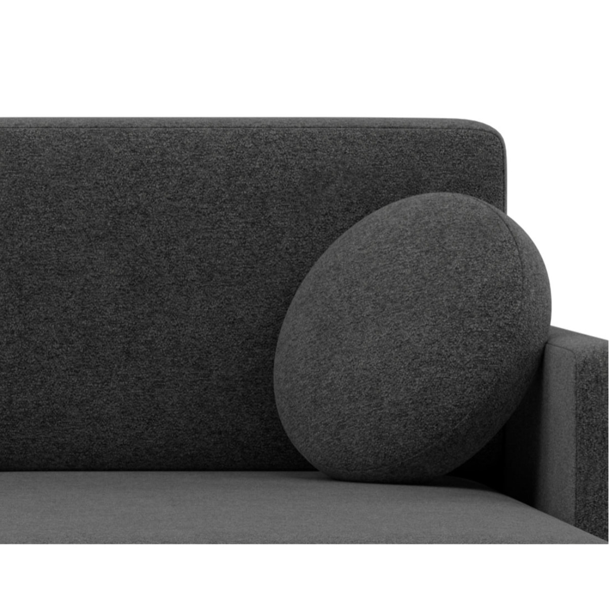 Calypso - canapé d'angle réversible 4 places convertible avec coffre en tissu - Gris Anthracite