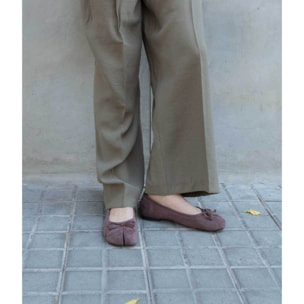 Bailarinas tabi marrones con lacito
