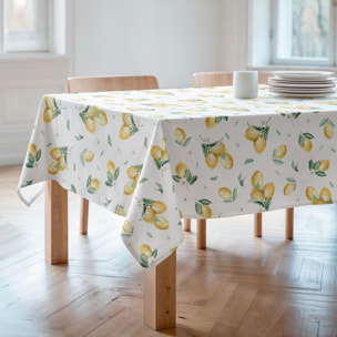 Nappe imprimée anti-tâches HELIOS JAUNE