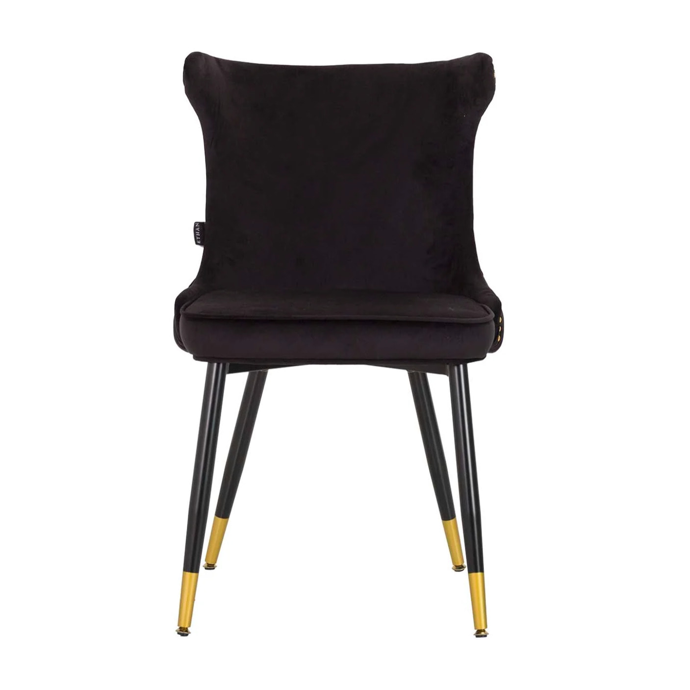 Silla Tachuelas Velvet Negro Aspen 49x54x79 Cm