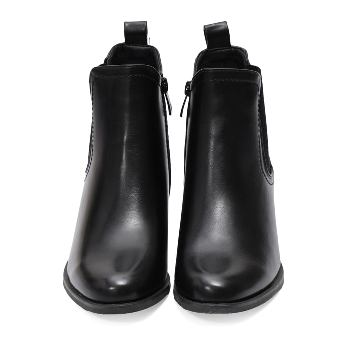 Stivaletto in simil pelle con fascia elastica