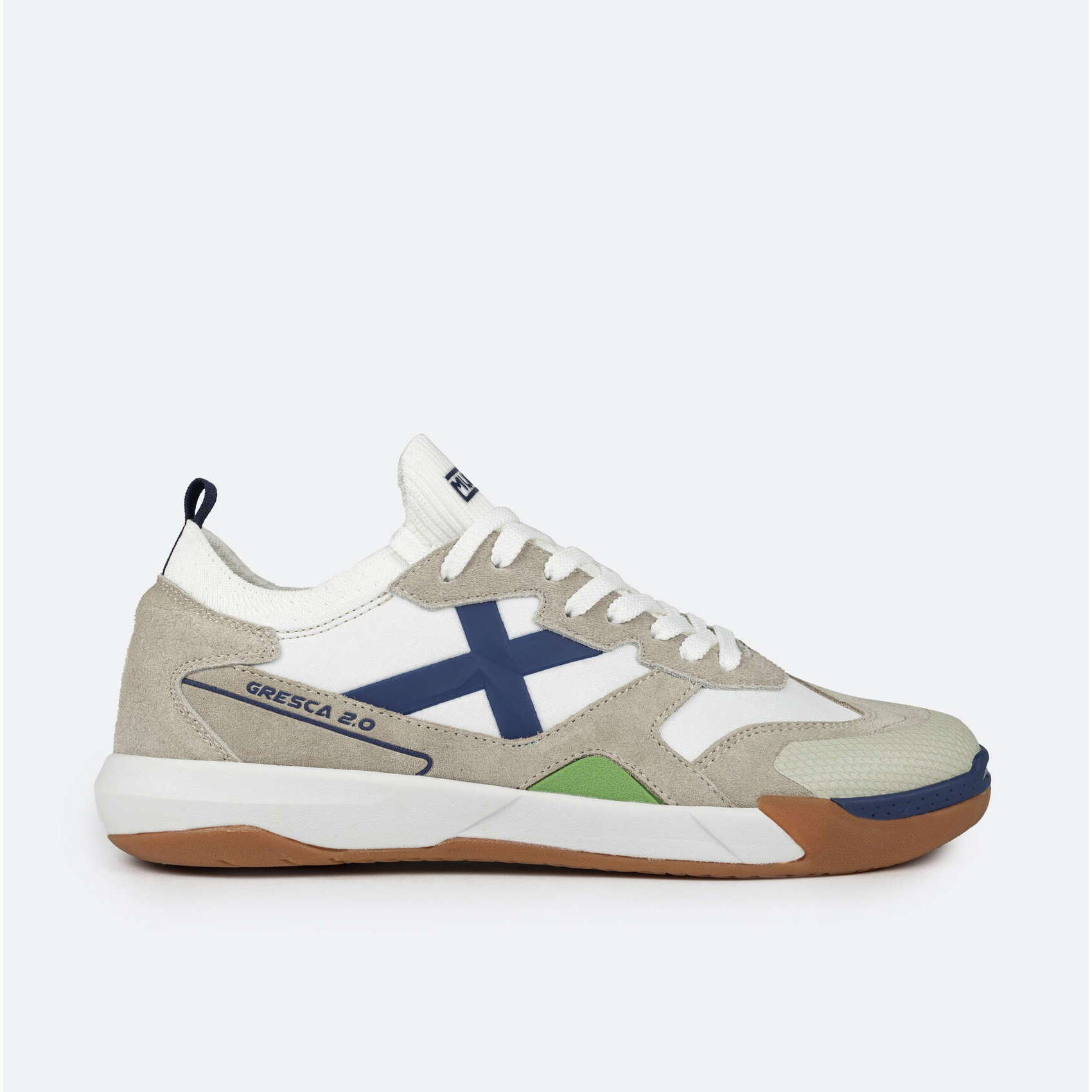 MUNICH GRESCA 2.0 Zapatillas fútbol sala Diseño Futurista Blanco y Gris