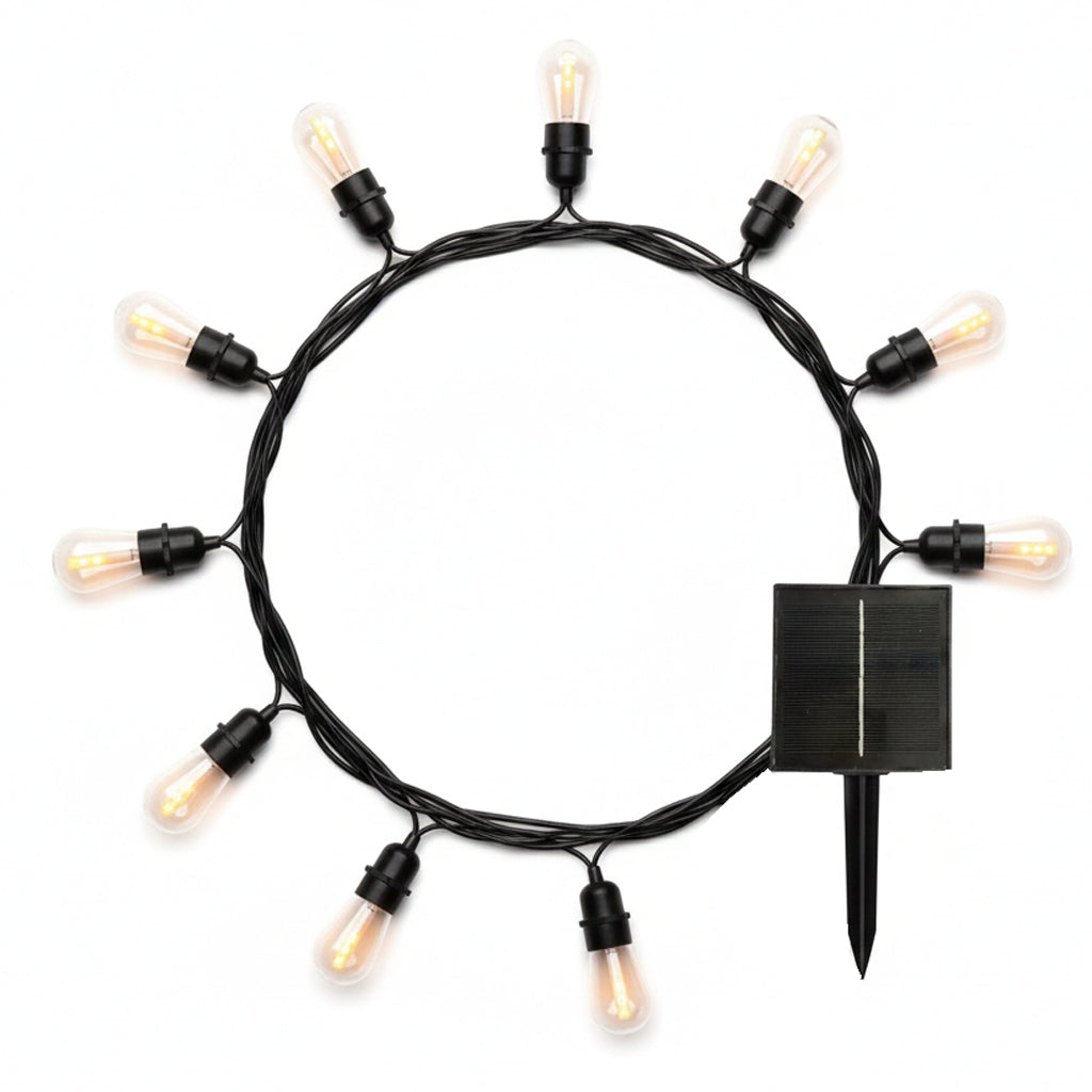 Guirlande solaire FLAME 10 LED flamme 8M