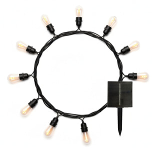 Guirlande solaire FLAME 10 LED flamme 8M