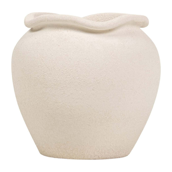 Macetero Ceramica Beige 34x34x33 Cm