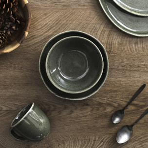 Assiette Creuse  Au Gres Du Temps D19cm Vert