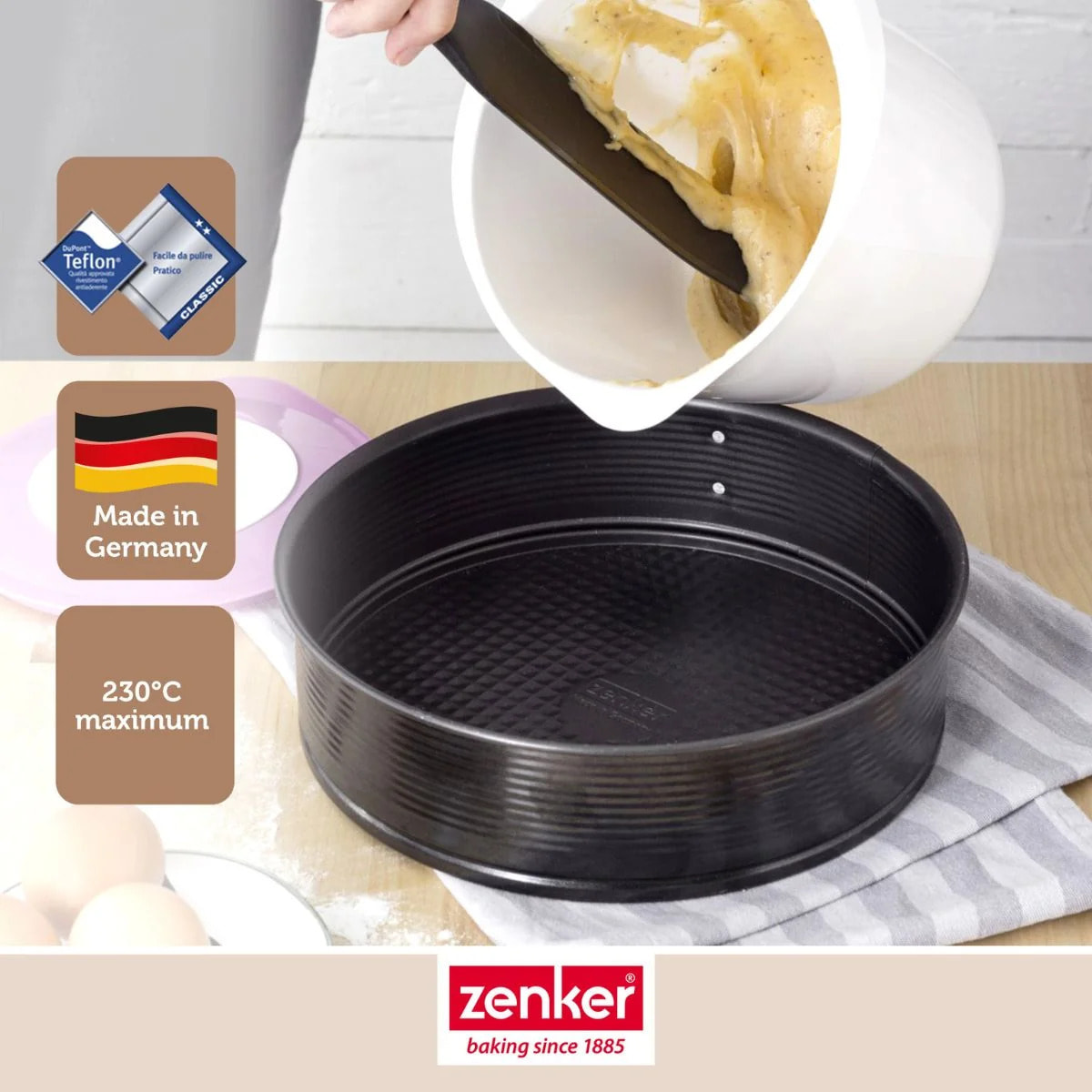 Set de 4 ustensiles de pâtisserie moule à manqué 2 bols et spatule pâtisserie Black metallic Black mettallic Zenker  Black mettallic