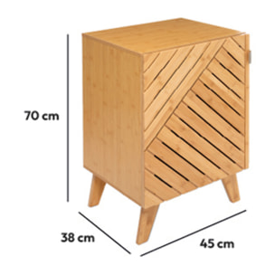 Meuble 1 porte Bambou Bath N' Modul