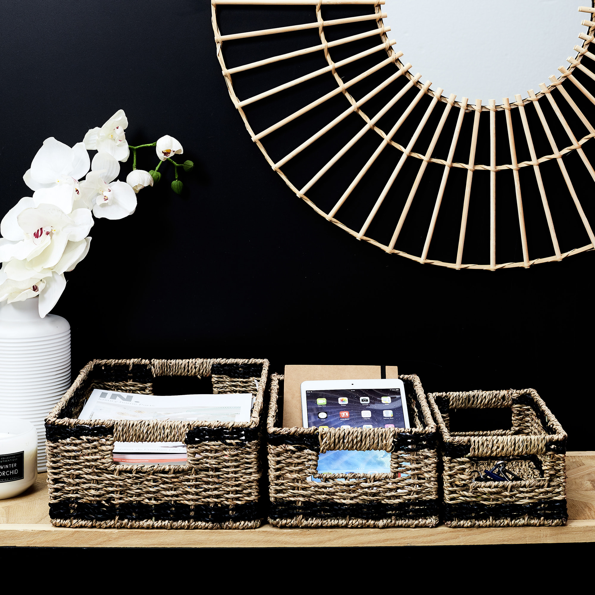 Panier Tresse Rectangulaire X3