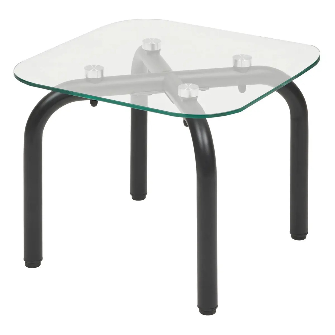 Lot de 2 tables d'appoint Hecate argent 50x50cm