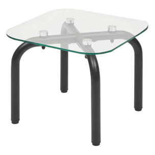 Lot de 2 tables d'appoint Hecate argent 50x50cm