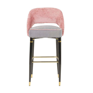 Taburete Velvet Rosa Houston 51x53x102 Cm