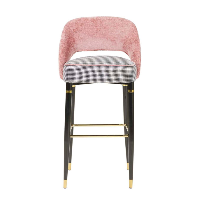 Taburete Velvet Rosa Houston 51x53x102 Cm