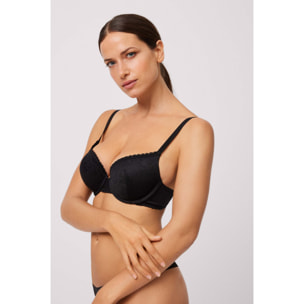 Reggiseno push-up nero, coppe B e C