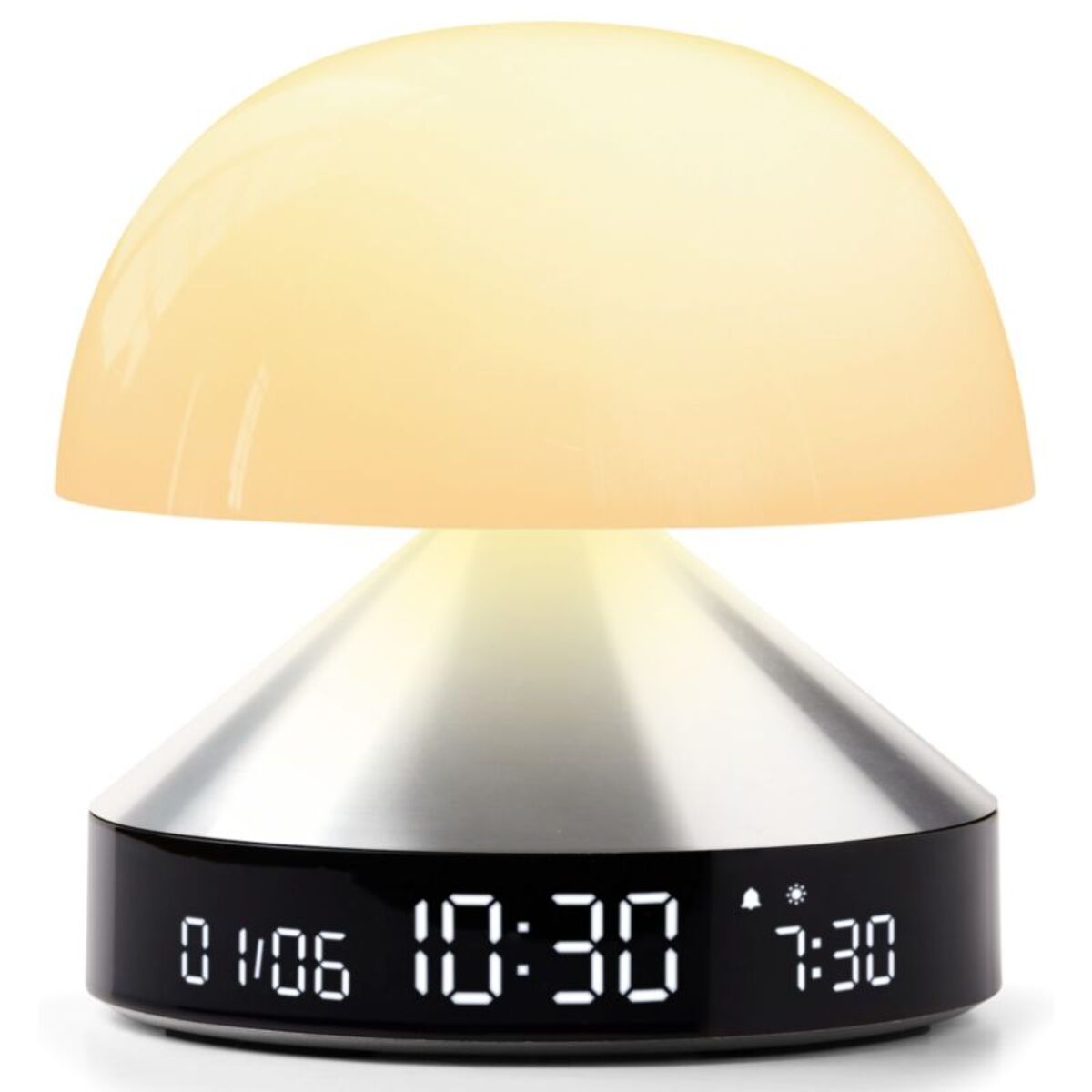 Réveil LEXON Mina Sunrise Simulateur d'aube Aluminium
