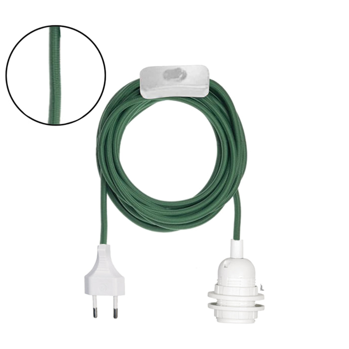 Suspension douille baladeuse à prise - Vert