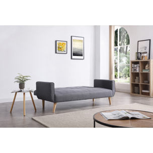 Canapé scandinave convertible 3 places gris OLIVER