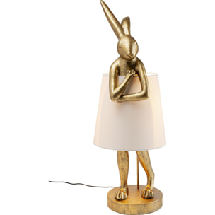 Lampadaire Animal Lapin doré 88cm Kare Design