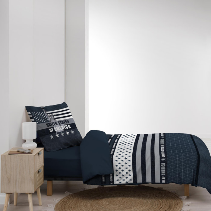 Parure de lit 2 Pièces United States of America - Bleu