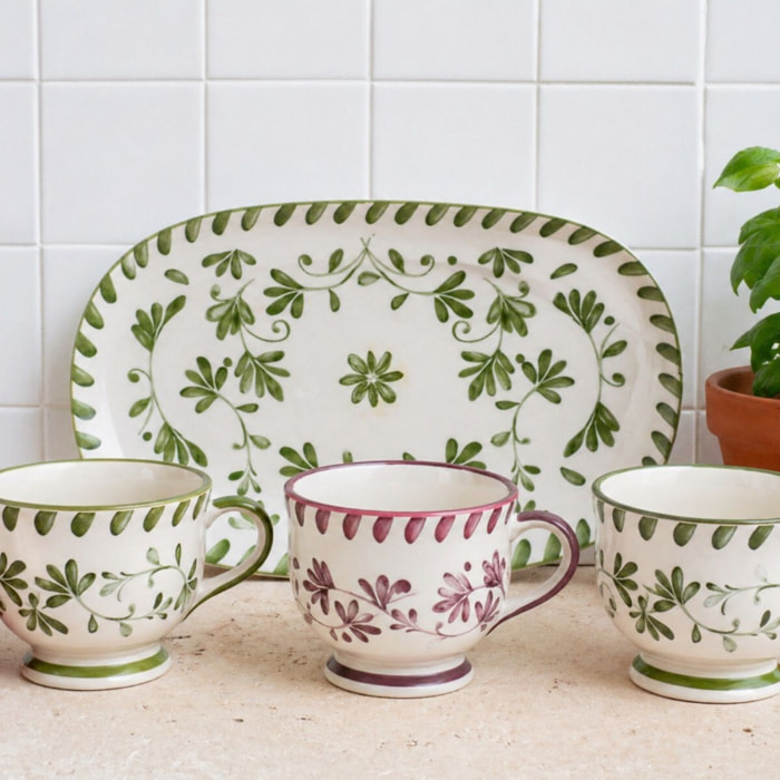 Lot de 6 mugs à pieds, TRATTORIA