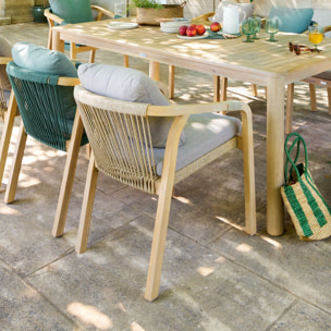 Fauteuil de jardin "Papouasie" vert olive en acacia