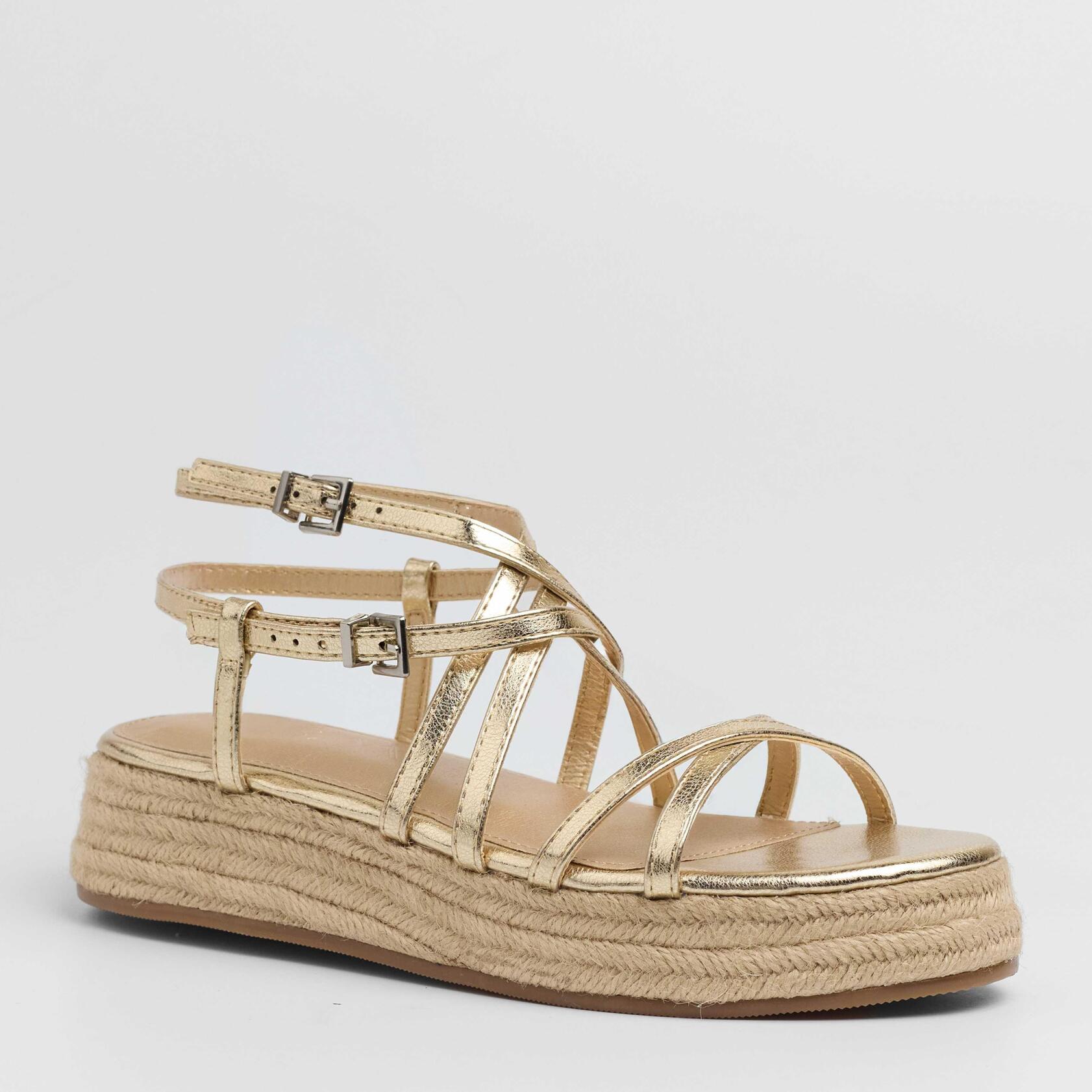 Sandalias de plataforma Formentor Dorado 4.5 cm