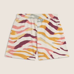 Pantaloncini Sportivi Fantasia Zebrata Multicolor