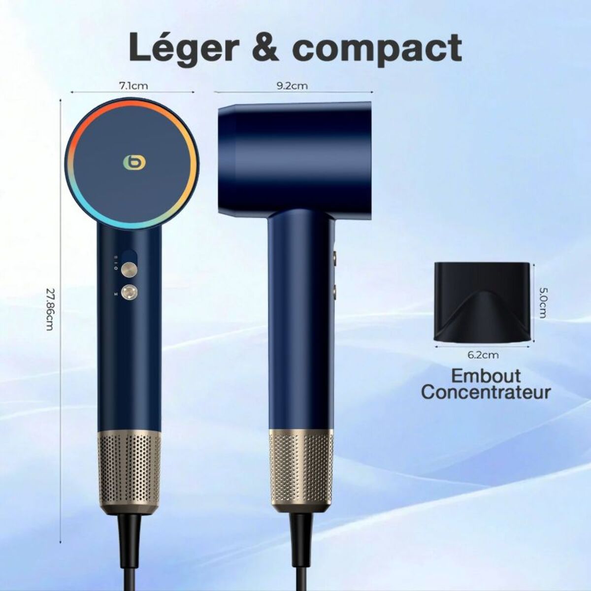 Sèche cheveux ESSENTIELB EHD Innodry Saphir