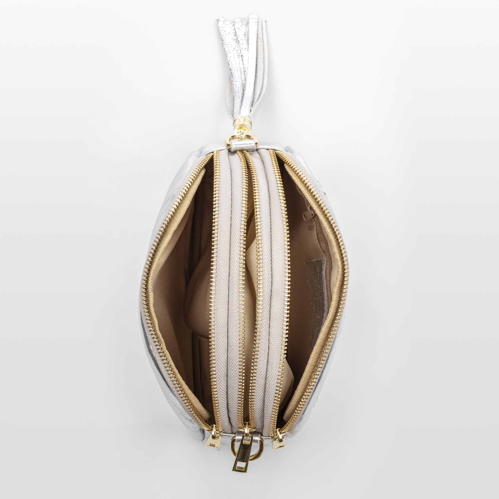 Aliminusa bolso bandolera Mujer. Piel auténtica Gamuza Lacada.