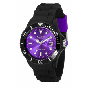 Reloj Madison U4486-01 Unisex Analogico Cuarzo con Correa de Caucho
