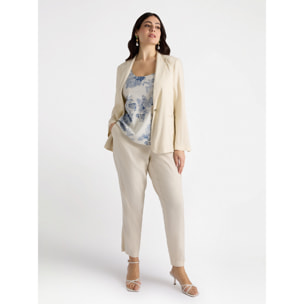 Fiorella Rubino - Top dalla stampa giungla - Bianco